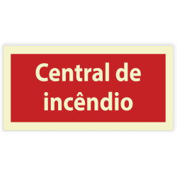 Placa sinalética Central de incêndio
