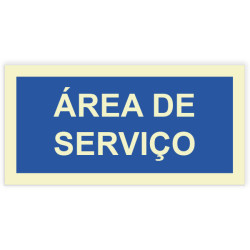 Placa sinalética autocolante Área de Serviço