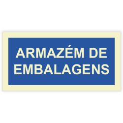 Placa sinalética autocolante Armazém de Embalagens
