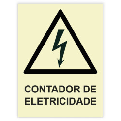 Placa Sinalética autocolante Contador de Eletricidade