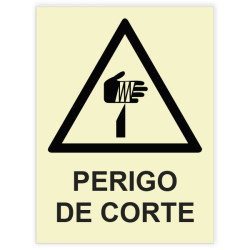 Placa Sinalética autocolante Perigo de Corte